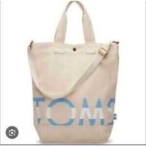 Toms Natural Cotton Compas Tot Bag In Cream With Adjustable Strap